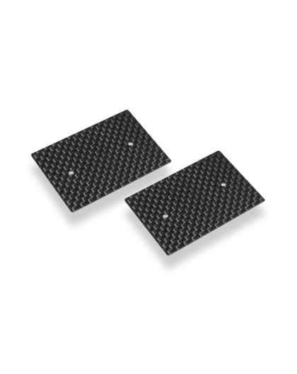 Plaques latérales carbone 0.5mm aileron 1/10 EL (2) - HUDY - 293311