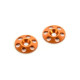 Rondelles Alu pour aileron Orange (2) - HUDY - 293561-O