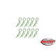 TEAM CORALLY - BODY CLIPS - 45 BENT - SMALL - GREEN - 10 PC - C-35100