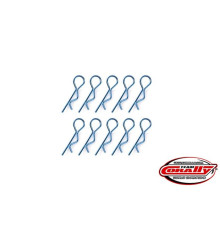 TEAM CORALLY - BODY CLIPS - 45 BENT - SMALL - BLUE - 10 PCS - C-35105