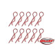 TEAM CORALLY - BODY CLIPS - 45 BENT - LARGE - RED - 10 PCS - C-35121 