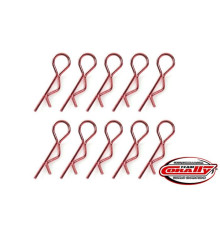 Clips carro. Large - Rouge - 10 pcs - CORALLY - C-35121