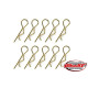 TEAM CORALLY - BODY CLIPS - 45 BENT - LARGE - GOLD - 10 PCS - C-35124