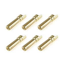 Prise male 4.0mm Solid Type - 6 pcs - CORALLY - C-50152