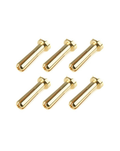 Prise male 4.0mm 90 deg. Solid Type - 6 pcs - CORALLY - C-50151