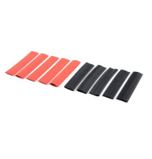 Gaine thermo 9.5mm - Rouge+Noir - 10 pcs - CORALLY - C-50224