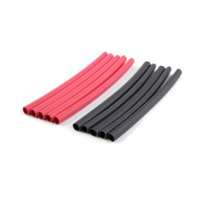 Gaine thermo 3.2mm - Rouge+Noir - 10 pcs - CORALLY - C-50221