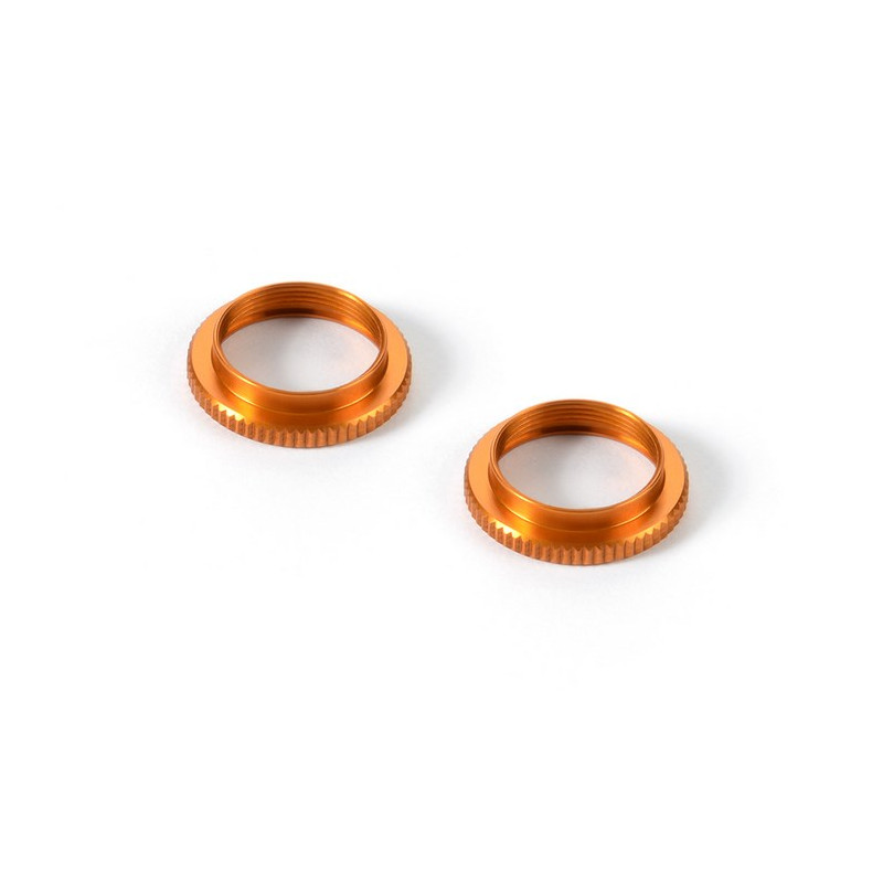 ULP ALU SHOCK ADJUSTABLE NUT - ORANGE (2) - 308043-O - XRAY