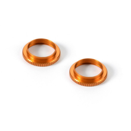 ULP ALU SHOCK ADJUSTABLE NUT - ORANGE (2) - 308043-O - XRAY