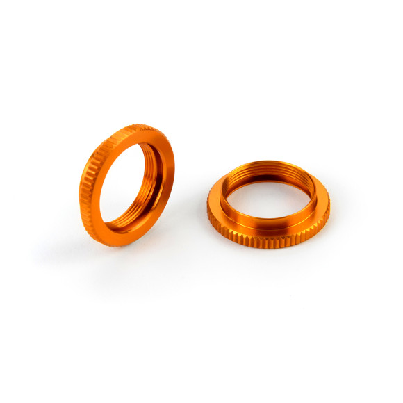 ULP ALU SHOCK ADJUSTABLE NUT - V2 - ORANGE (2) - 308044-O - XRAY