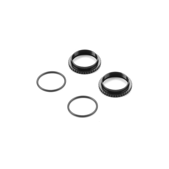 XLP ALU SHOCK ADJUSTABLE NUT - BLACK (2) - XRAY - 308046-K