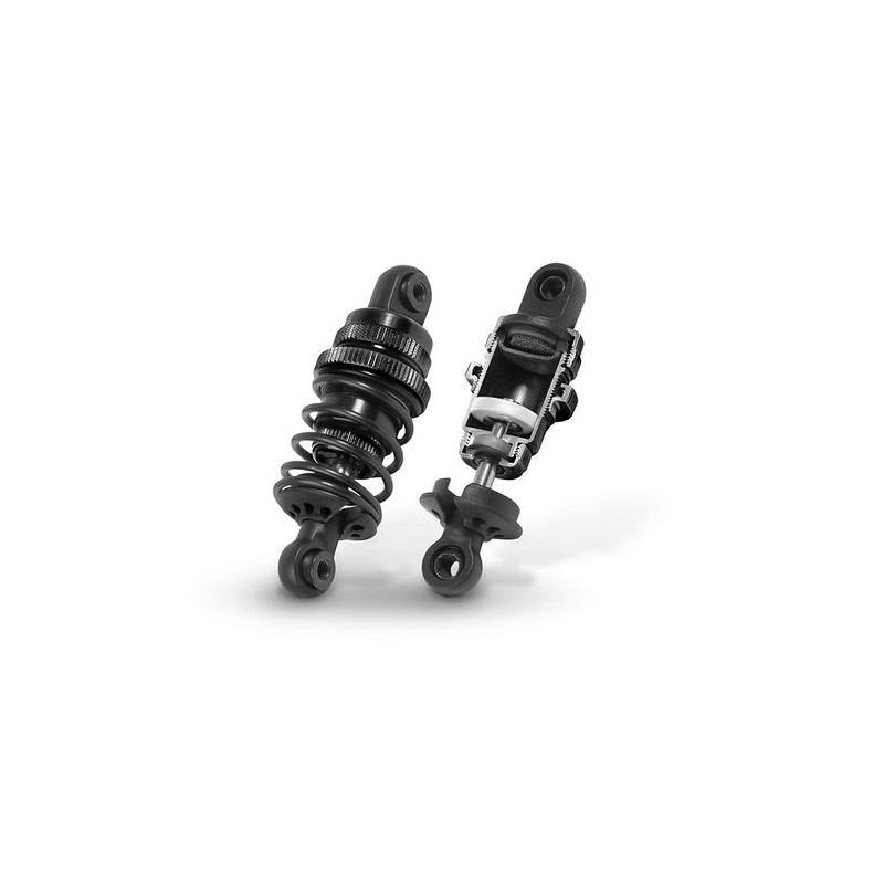 Jeu complet amortisseurs noir T4 (2) - XRAY - 308307-K