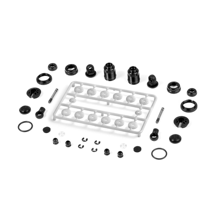 Jeu complet amortisseurs noir T4 (2) - XRAY - 308307-K