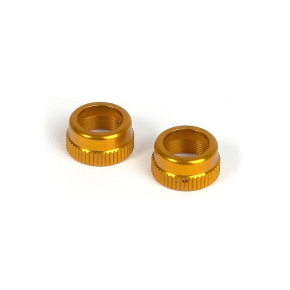 ALU SHOCK CAP-NUT WITH VENT HOLE - ORANGE (2) - 308352-O - XRAY