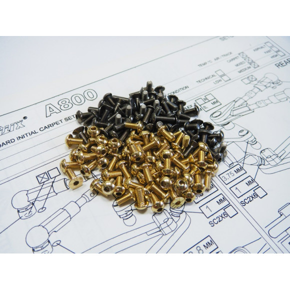 A800 Titan & Alum Hex Socket Screw Set - HIRO SEIKO - 48052