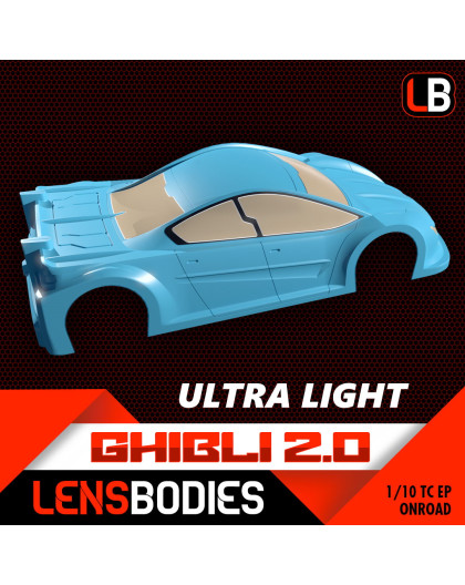 1/10 ONROAD BODY GHIBLI 2.0 ULTRA LIGHT WEIGHT - HOT RACE
