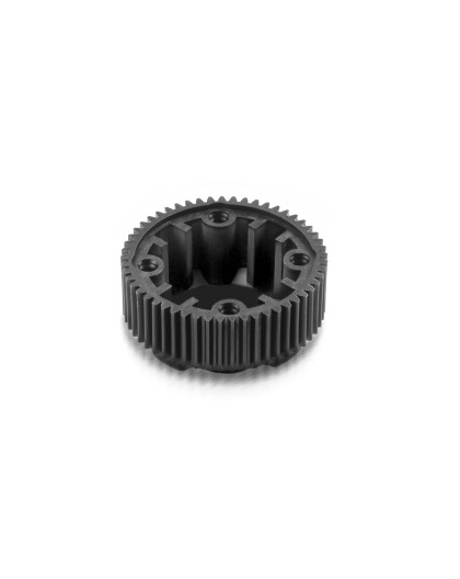 COMPOSITE GEAR DIFFERENTIAL CASE WITH PULLEY 53T - LCG - GRAPHITE - 3