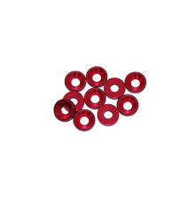 3 mm. ALU. WASHER RED (10 pcs) - UR1501-R - ULTIMATE