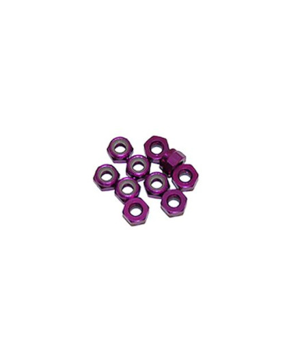 Ecrous 3mm Violet (x10) - ULTIMATE - UR1502-P
