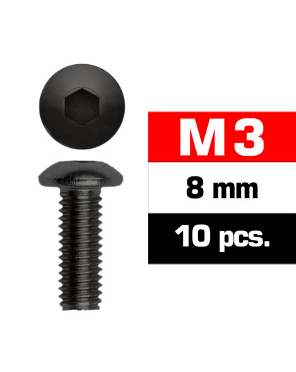M3x8mm BUTTON HEAD SCREWS (10 pcs) - UR162308 - ULTIMATE