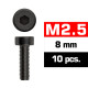 M2,5x8mm CAP HEAD SCREWS (10 pcs) - UR1632508 - ULTIMATE