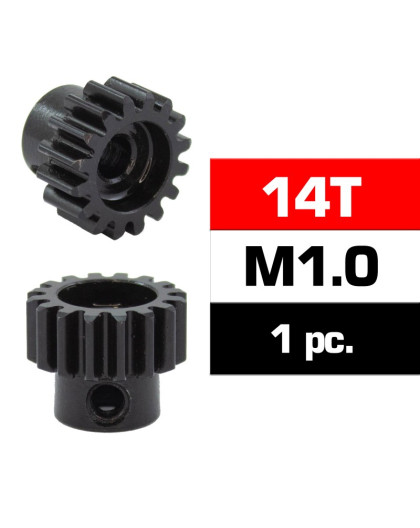 HSS STEEL M1.0 PINION GEAR 14T W/5.0mm BORE - ULTIMATE - UR4310-14