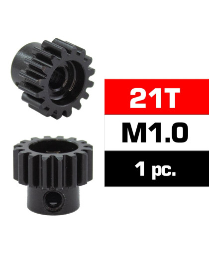 HSS STEEL M1.0 PINION GEAR 21T W/5.0mm BORE - ULTIMATE - UR4310-21