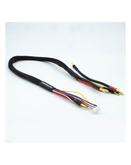 "2 x 2S CHARGE CABLE LEAD w/4mm & 5mm BULLET CONNECTOR (60cm) - UR465