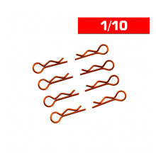 Body Clips 1/10 Orange (x8) - UR6411-G - ULTIMATE 