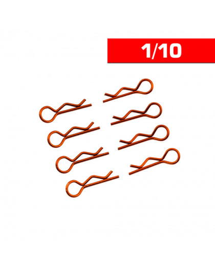 Body Clips 1/10 Orange (x8) - UR6411-G - ULTIMATE 