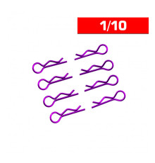 Clips carrosserie 1/10 violet (x8) - ULTIMATE - UR6411-P
