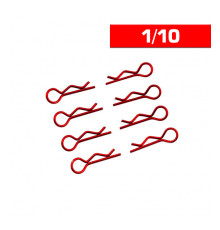 Body Clips 1/10 Red (x8) - UR6411-R - ULTIMATE 