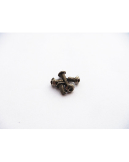  Titanium Hex Socket Button Head Screw M3x4 (5) - 48224 - HIRO SEIKO