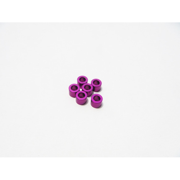 Rondelles alu 3mm (3.0t-4.0t-5.0t) Violet - HIRO SEIKO - 69465
