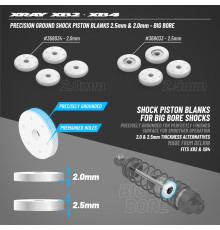 Pistons d'amortisseurs 2.0mm vierge - 13mm - XRAY - 368034