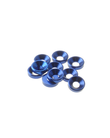 Rondelles cuvettes alu 3mm Bleu foncé - HIRO SEIKO - 69250