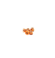 Ecrous épaulés nylstop alu 3mm Orange - HIRO SEIKO - 69560