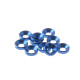Rondelles cuvettes alu 4mm Bleu foncé - HIRO SEIKO - 69256