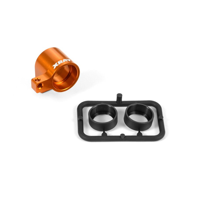 ALU FRONT MIDDLE SHAFT HOLDER - ORANGE - SET - 335723-O - XRAY
