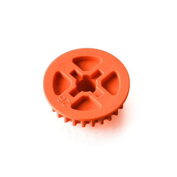 LOW FRICTION COMPOSITE BELT PULLEY 26T - MID-SIDE - GRAPHITE - 335886