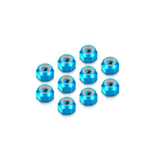 ALU NUT M4 - BLUE (10) - HUDY - 296540-B