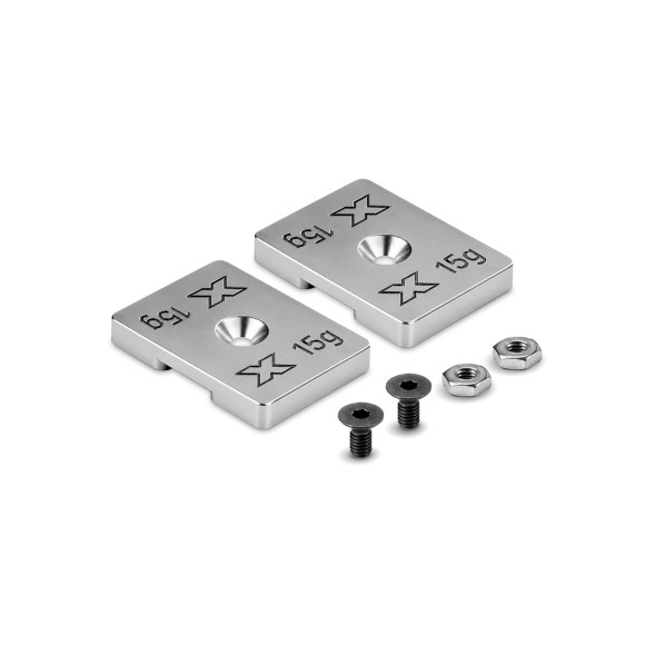 STAINLESS STEEL WEIGHT 21x28x4MM - 15g (2) - XRAY - 336158