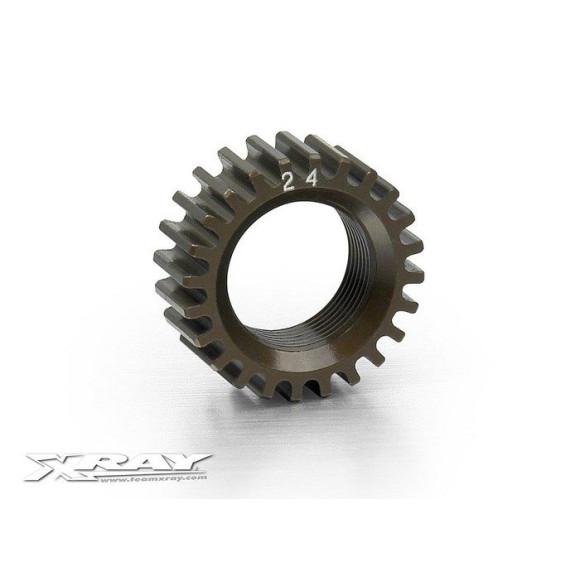 Pignon moteur alu 7075 T6 24dts (2ND) - XRAY - 338524