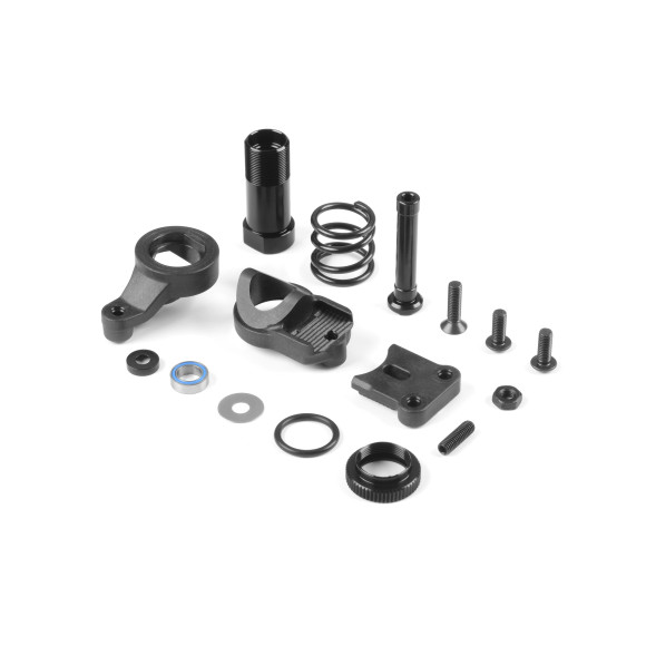 SERVO SAVER COMPLETE SET - LOWER - GRAPHITE - XRAY - 342503