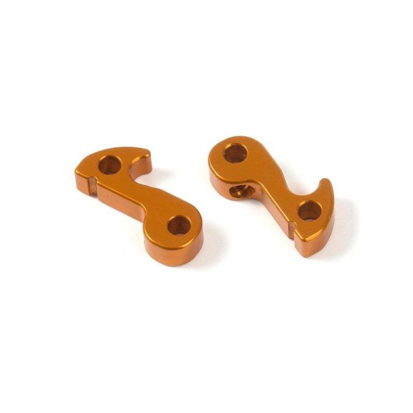 ALU FRONT WHEEL LOCK - SWISS 7075 T6 - ORANGE (2) - 345260-O - XRAY